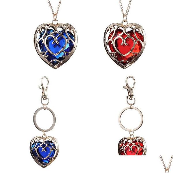 Portachiavi Legend Of Portachiavi Moda Amore Ciondolo a forma di cuore Portachiavi Borsa Charms Portachiavi con catena di strass Collana regalo Dhth4