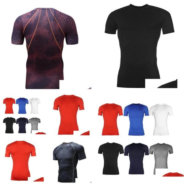 Wetsuits Drysuits Spor Dışarıda Ejderha Kısa Kollu Tayt Erkek T-Shirt Sıkı T-Shirt Damla Teslimat Su Tüplü Şnorkel Dhsul