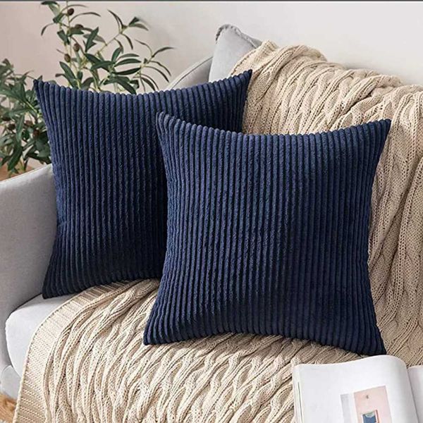 Cuscino/cuscino decorativo in velluto a coste con pit strip, moderno e semplice, copridivano per divano, decorazione per la casa, carino