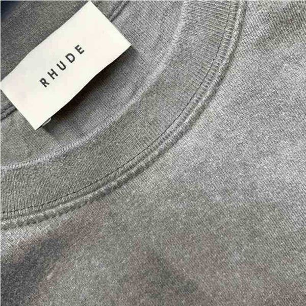 Мужские футболки Rhude Horse футболка Мужчины Женщины Высококачественная винтажная футболка Make Old Washed Oversize с коротким рукавом Xuqe Lx 0964