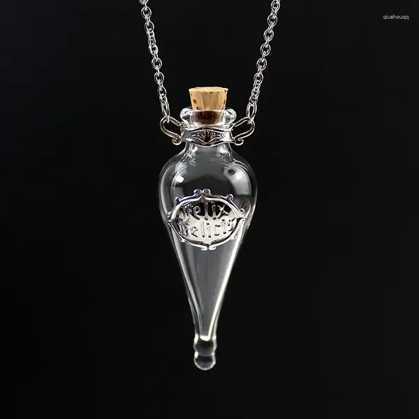 Anhänger Halsketten Vintage Zaubertrank Flasche Halskette DIY Geist Glas Wunsch Duft für Männer und Frauen Party Schmuck Geschenke