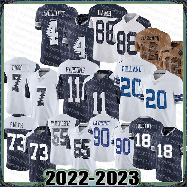 Micah Parsons Bryan Anger Maglie da calcio Trevon Diggs Dallases Cowboyes 4 Dak Prescott CeeDee Lamb Trey Lance Tony Pollard Tyler Smith Brandin Cooks Leighton S02