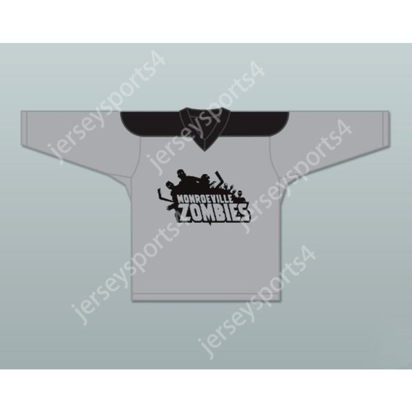 Personalizzato SETH ROGEN ZACK 15 MONROEVILLE ZOMBIES HOCKEY JERSEY ZACK E MIRI FANNO UN PORNO NUOVO Top cucito S-M-L-XL-XXL-3XL-4XL-5XL-6XL