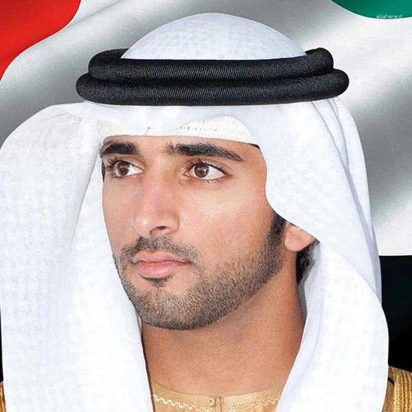 Bandanas 54/56/58 cm Mode Arabisches Stirnband Ethnischer Stil Männer Hochwertige Kopfbedeckung Arabische Kappe Ornament Dubai Wüste Turban Kopfseil