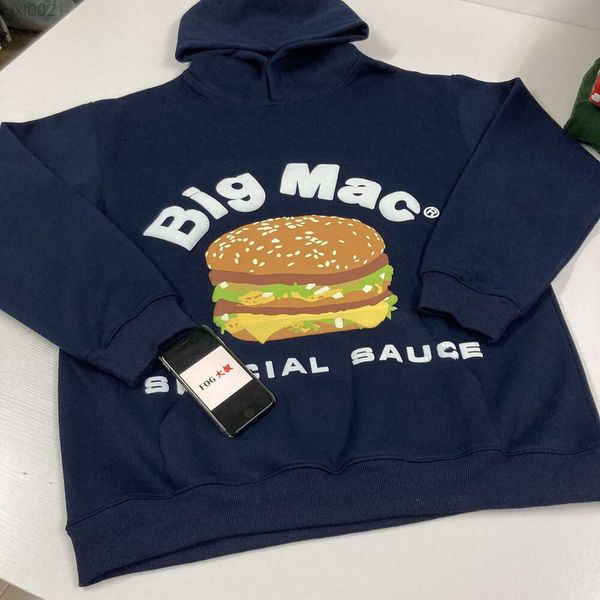 Tasarımcı KSNYES HOODIES CPFM Kanyes McDonald's Limited Foam 3D Baskı Kapşonlu Gevşek Sokak Çift Kazak Kalınlaştırılmış Erkekler Hoodie Ess Stussys