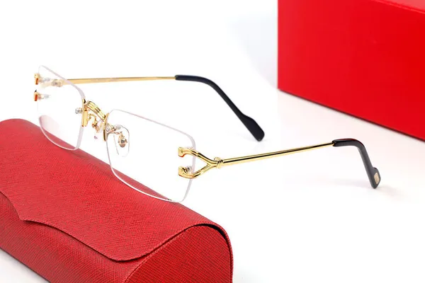Erkek Tasarımcı Güneş Gözlüğü Kadınlar için CARTI DRECTANGE Buffalo Boynuz Gözlükleri Panter Altın Gümüş Metal Bacaklar Vintage Gözlükler Seyahat Turu Gafa Gafas