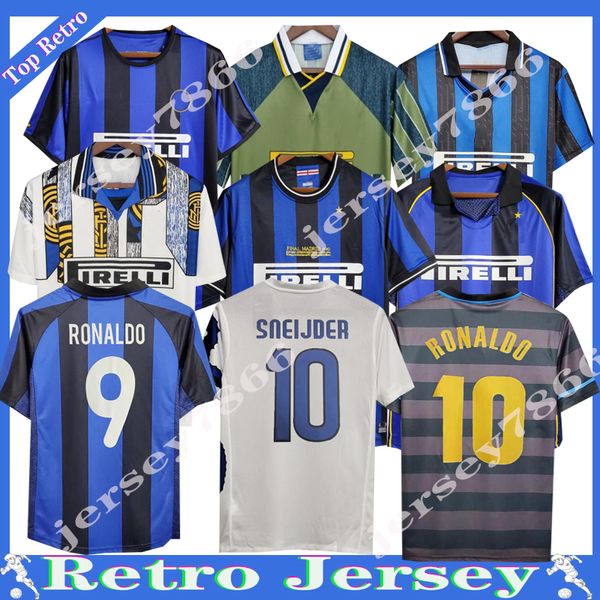 Finais 2009 MILITO SNEIJDER ZANETTI Retro Jersey Eto'o Futebol 97 98 99 01 02 03 Djorkaeff Baggio ADRIANO MILAN 10 11 07 08 09 Inter BATISTUTA Zamorano Uniformes