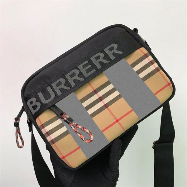 Luxuriöse Damen-Karostreifen-Canvas-TB-Kameratasche, Damen-Tote-Handtasche, Reise-Sling-Umschlag, Outdoor-Designer-Taschen, klassische Herren-Kupplung aus Nylon, Cross-Body-Umhängetaschen