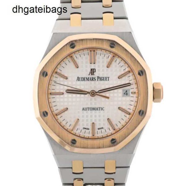 Audemar Pigue Watch Audpi Watch Abby Watches Otomatik Abbey Royal Oak 15450SR 37mm 18K Gül Altın ve SS Band B P