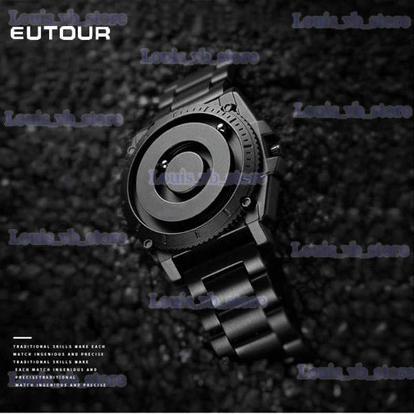 Outros relógios eutour marca de luxo ponteiro esportivo magnético à prova d'água moda masculina pulseira de aço inoxidável t231206