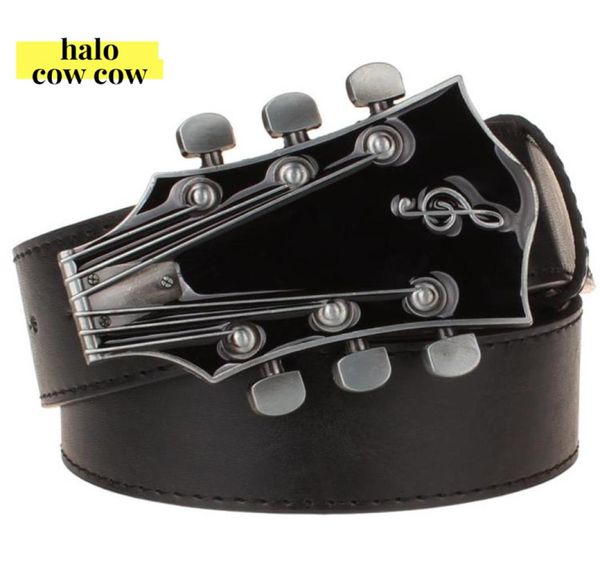 Moda masculina cinto de metal guitarra música fivela cintos retro guitarra instrumento musical hip hop cintura cinta cintura romance belts8508602