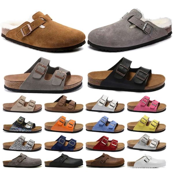 Birks Boston zoccolo designer Boston pantofole piatte estive in sughero disegni diapositive in pelle Sandali da spiaggia preferiti Scarpe casual Arizona Mayari Zoccoli per uomo donna 919ESS