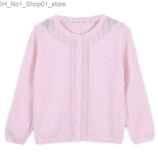 Cardigan monopetto per ragazze cardigan maglione giacca primaverile giallo rosa ragazze capispalla vestiti per bambini per 1 2 3 4 anni 195126 Q231206