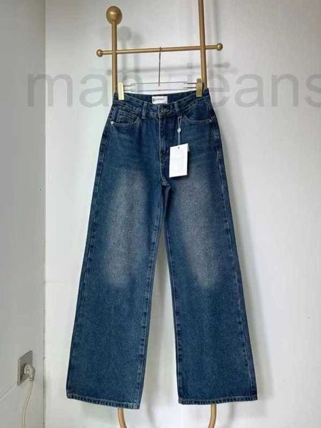 Jeans da donna Designer 2023 Nuova pelle che copre e dimagrisce Jean Pantaloni a gamba dritta a vita alta da donna autunno Jeans a gamba larga Z4VL