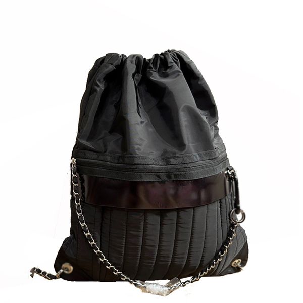 Ünlü Fransız tasarımcı düz renkli kadınlar sırt çantası 23 yeni klasik moda naylon bir ekleme gerçek deri çekme çanta çift harfli yüksek kaliteli kova çantası