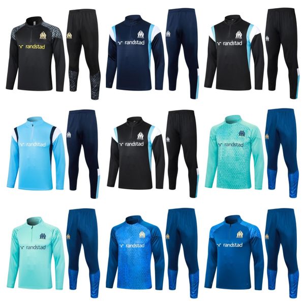 23/24 Tuta da allenamento Marsiglia UOMO Maglia da calcio set Tuta da allenamento per calcio 22 23 OM Survêtement Maillot Foot Chandal