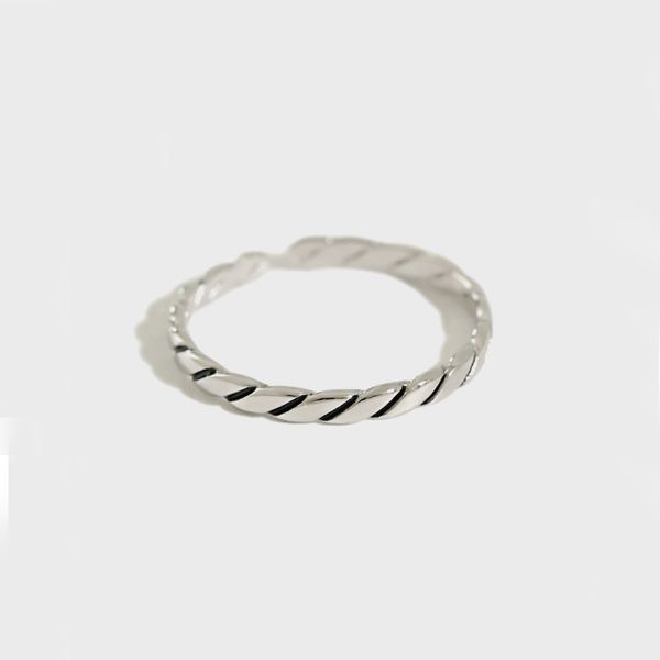 100 % echte 925 Sterling Silber offene Ringe für Frauen Paare Zubehör INS Mode Vintage Twist Design geometrische Thai Silber Schmuck Dropshipping YMR085