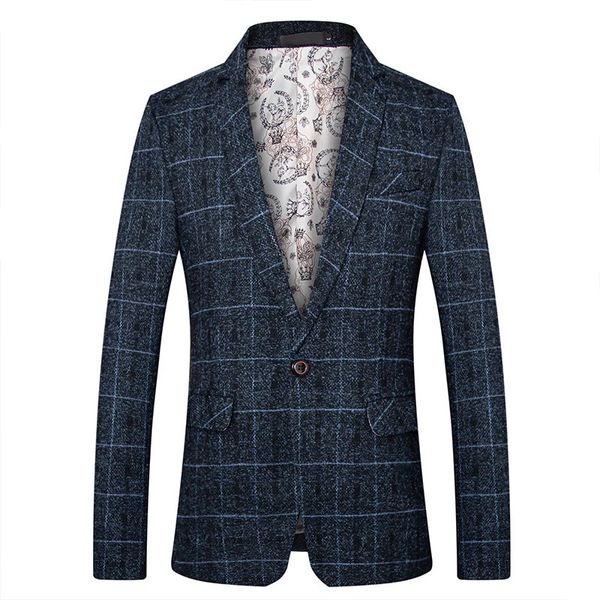 Herrenanzüge, Blazer, Herrenanzug, Mantel, Business-Casual, kleiner Anzug, Frühling und Herbst, professionelle Kleidung, formelle Herrenmode, kariertes Kleid 231206