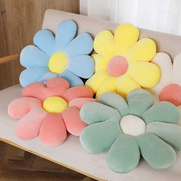 Cuscino/decorativo 15 pollici fiore colorato morbido peluche cuscino girasole margherita peluche regalo decorativo carino e confortevole