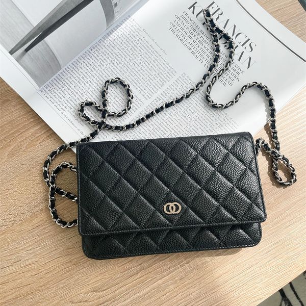 Caviar Totes Bolsas de Embreagem Acolchoadas Bolsas de Designer Mulheres Luxo Noite Cruz Corpo Ombro Moda Clássico Senhora Homens Flap Bolsa Carteira Mensageiro Sacos de Corrente de Couro