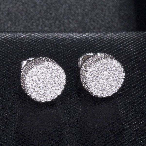 2023 moda novo design diamante 925 prata esterlina moissanite personalizado hip hop brincos masculinos jóias