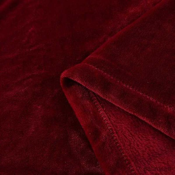 Coperte Tessili per la casa Coperta morbida e solida Coperta in flanella in pile Biancheria da letto per divano per adulti Coperte in flanella rossa verde blu per letti R231207