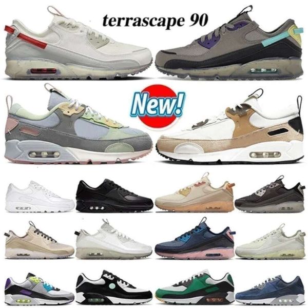 Com Nice Fashion Terrascape 90 90s Futura Running Shoes Mens Summit Mal Rose Pure Wolf Romã Sports Sneaker 6.17