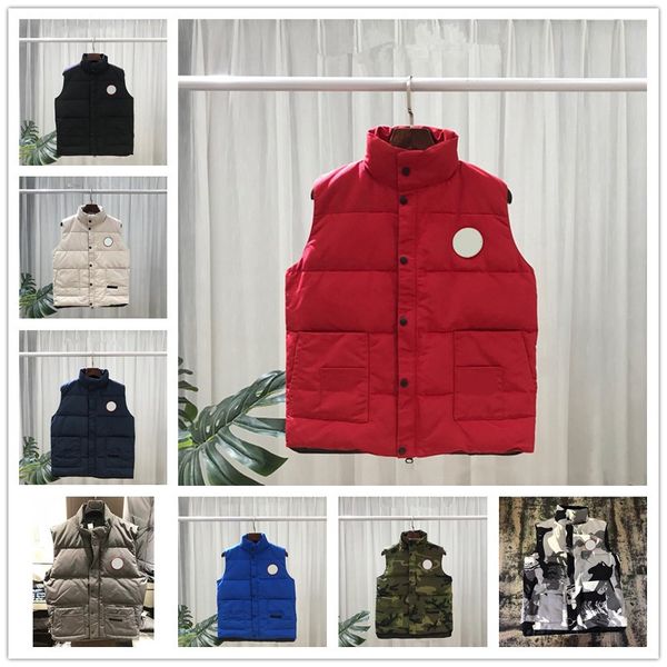 Alta qualidade colete designer jaqueta puffer jaqueta mens mulheres inverno colete para baixo gilet sem mangas jaquetas outono inverno vermelho camuflagem para baixo colete ganso jaqueta parka casaco