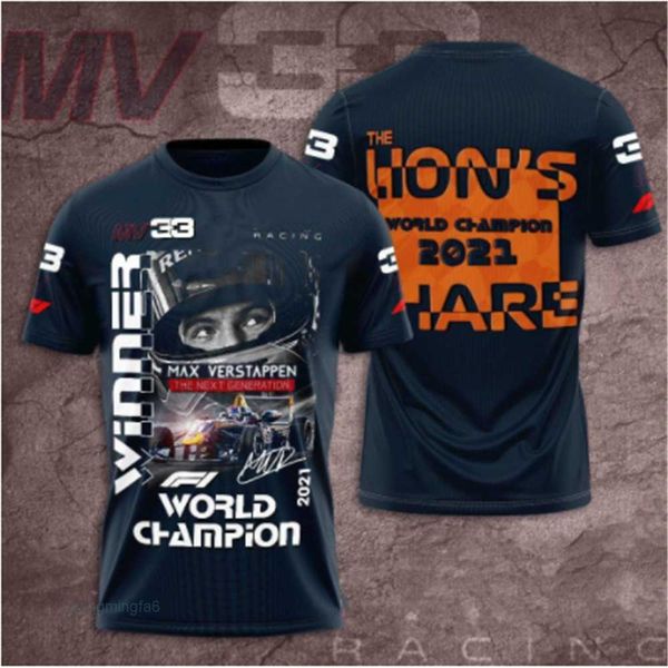 Camisetas masculinas Fórmula Driver Verstappen F1 Dutch Racing Enthusiast Manga Curta Tamanho 33 Uylu