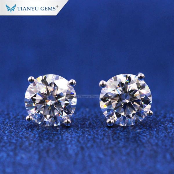 Tianyu Gems Venda quente 14k ouro 1.0ct brinco moissanite preço barato