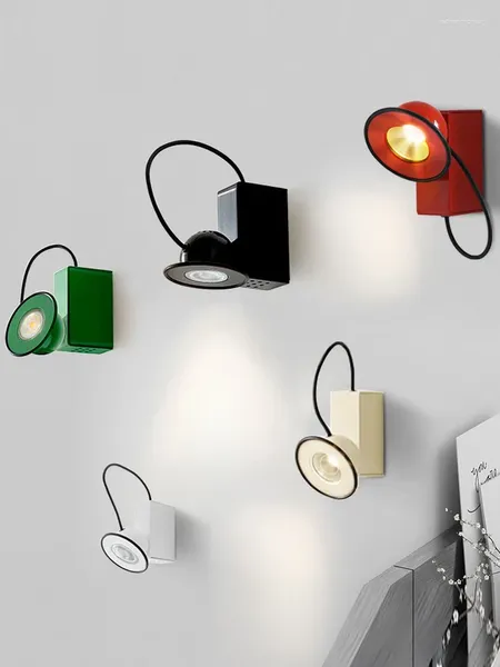 Lâmpada de parede moderna ferro pintado luz italiano stilnovo minibox magnético retro lâmpadas mesa leitura lutres designer