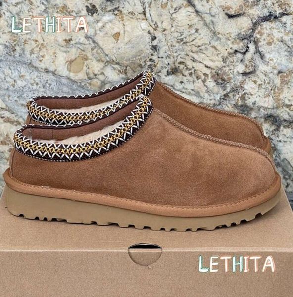 Pantofole Tasman da donna Pantofola Tazz Ciabatte in pelliccia Semi di senape Stivale ultra mini con plateau Castagna Mocassini slip-on in pelle di pecora nera Stivaletti invernali in misto lana scamosciata 223