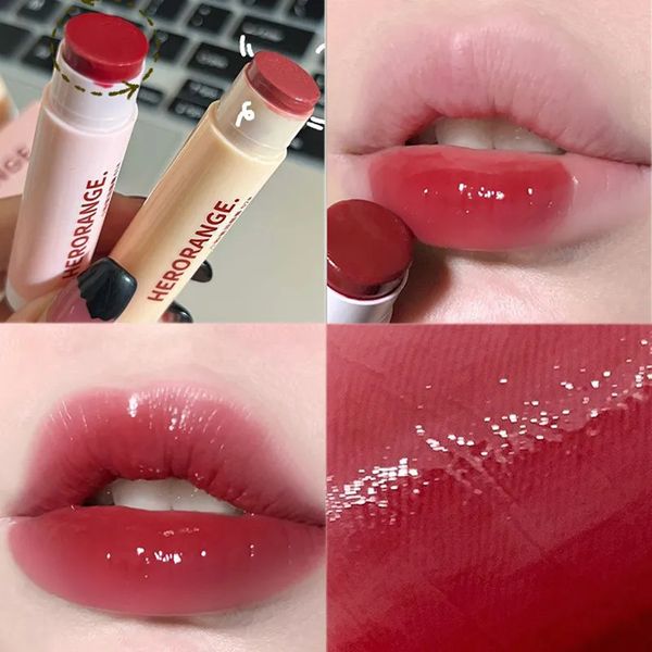 Lippenstift farbiger feuchtigkeitsspendender Lippenbalsam-Set Make-up Gelee Nude Rose Schwarzer Tee Mandel Kaffee Tönung Primer Farblose Lippenpflege 231207