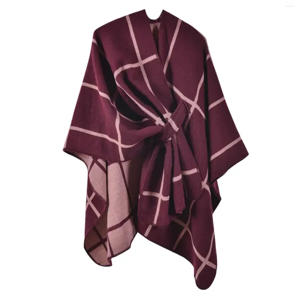 Schals Damen Schal-Wickel-Poncho-Cape-Cardigan mit offener Vorderseite für Herbst und Winter