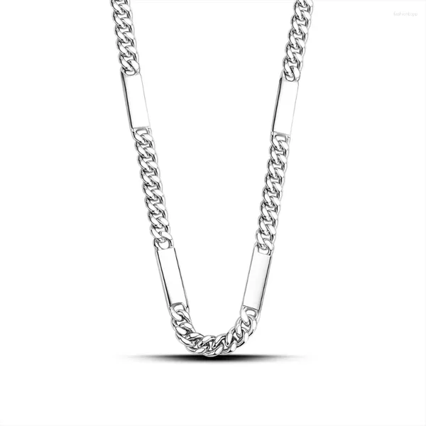 Ciondoli Designer di gioielli Italia Elegante collana a catena cubana in argento 925 vero simbolo del lusso per donna e uomo Accessorio hip hop