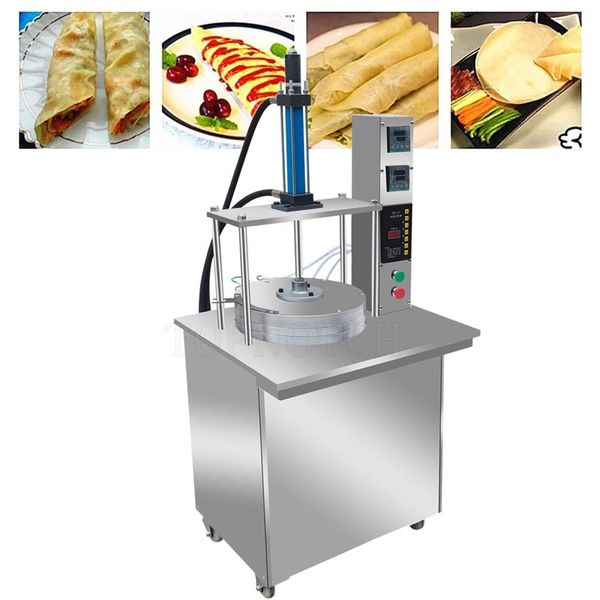Spessore regolabile foglio di pasta pressione crepe che produce macchina roti tortilla pressa per pancake