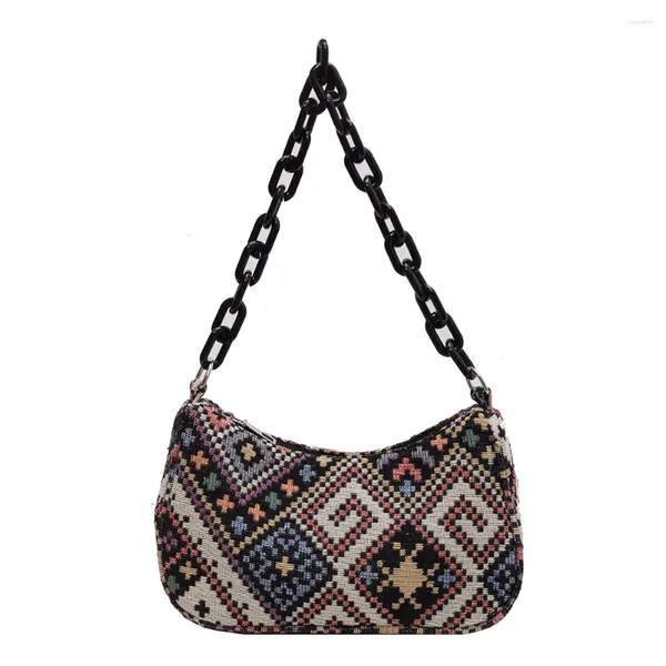 Abendtaschen Frauen Böhmische Weibliche Kupplung Mode Hippie Gothic Achselhöhle Tasche Geometrisches Muster Mädchen Hochwertige Große für Reiseurlaub