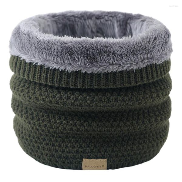 Lenços moda mulheres cachecol de malha cashmer sólido como inverno snood senhora quente lã pele grossa unisex homens pescoço lenços anel