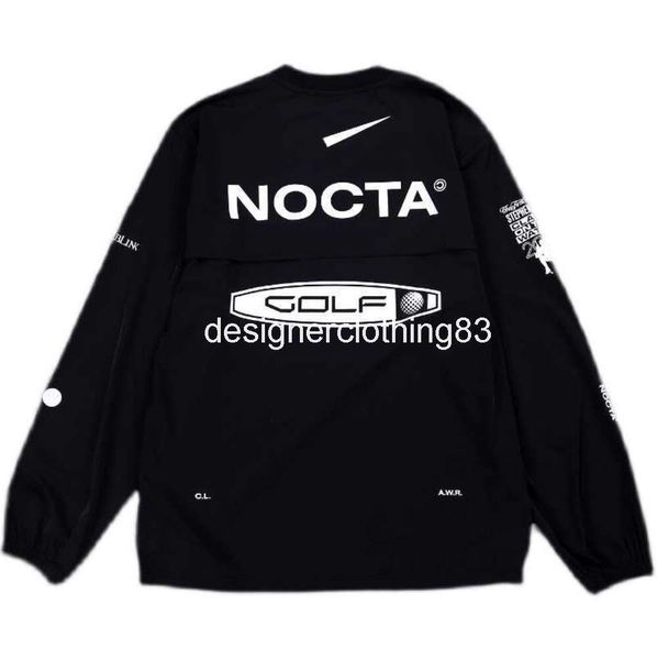 Hoodies masculinos versão de pousio nocta Golf co branded draw respirável secagem rápida lazer esportes camiseta manga longa em torno do pescoço verão design de fluxo de maré 700