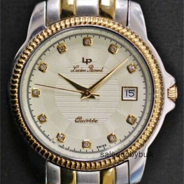 Мужские швейцарские роскошные часы Audemar Pigue Movement Наручные часы Lucien Piccard Prestige Paris с бриллиантовым циферблатом Двухцветные мужские часы Кварцевые часы 26022d MV44