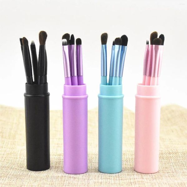 Pincéis de maquiagem 5pcs Pony Hair Eye Brush Set Ferramentas Versão Simples Capa