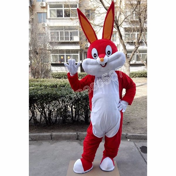 Взрослый размер, красный кролик, кролик, костюмы талисмана, костюм персонажа из мультфильма, карнавальный костюм для взрослых, Хэллоуин, Рождественская вечеринка, карнавальные костюмы для мужчин и женщин