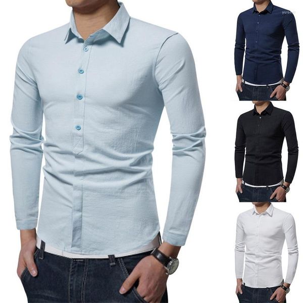 Camicie casual da uomo Camicetta slim fit Camicia bianca in cotone da uomo 5XL