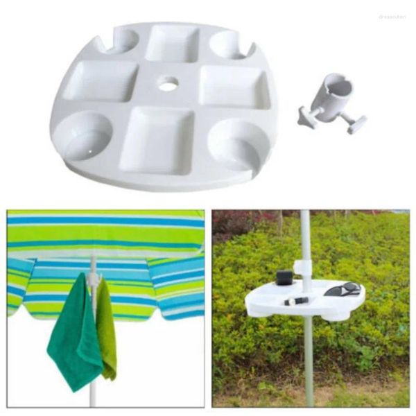 Haken für Terrasse, Schwimmbad, Schirmrohr, Kunststoff, Strandtisch, Tablett