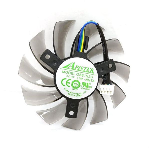 Вентиляторы охлаждения Новый оригинальный охлаждающий вентилятор Ga81S2U Nnta DC12V 0.38A для Evga Onda GT430 GT440 Gt630 видеокарта Прямая доставка Comp Dhhzw