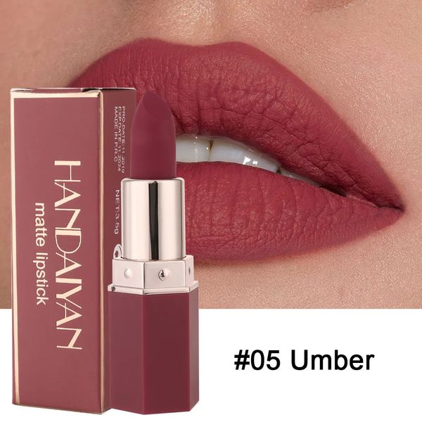 Rossetto 1 pz sexy opaco impermeabile lunga durata resa cromatica antiaderente velluto labbra fodera matita donna trucco cosmetici 231207