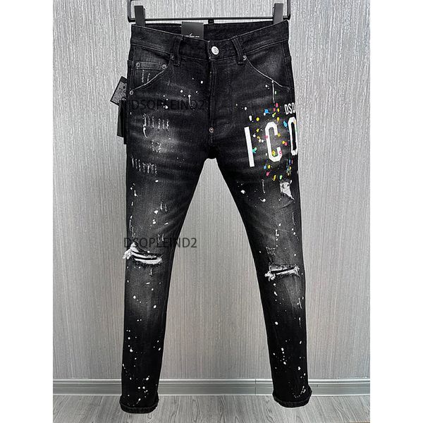 2024 novos homens jeans buraco luz azul escuro cinza itália marca homem longo buraco calças calças streetwear denim magro reto motociclista jean para masculino d2 qualidade superior 44-54 tamanho