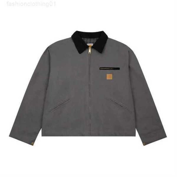 Ceketler Erkekler 2023 Ceket Moda Markası Carthart Yeni Yıkanabilir Eski American Detroit Workwear Ceket Sonbahar Kış Retro Kontrast Renk Eşarp 1Cl91