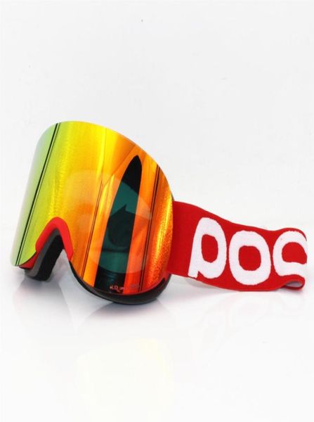 Лыжные очки POC Brand Lid, двухслойные противотуманные очки, большая лыжная маска, очки для катания на лыжах2768494