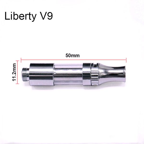 .5ml 1.0ml Amigo V9 Serbatoio di vetro Itsuwa Liberty V9 Atomizzatore Cartuccia del serbatoio dell'olio 510 Filo Ceramica Bobina di fumo Atomizzatore pk TH205 M6T Cartucce